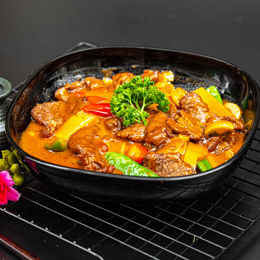 Boeuf au curry rouge à l’orientale et lait de coco